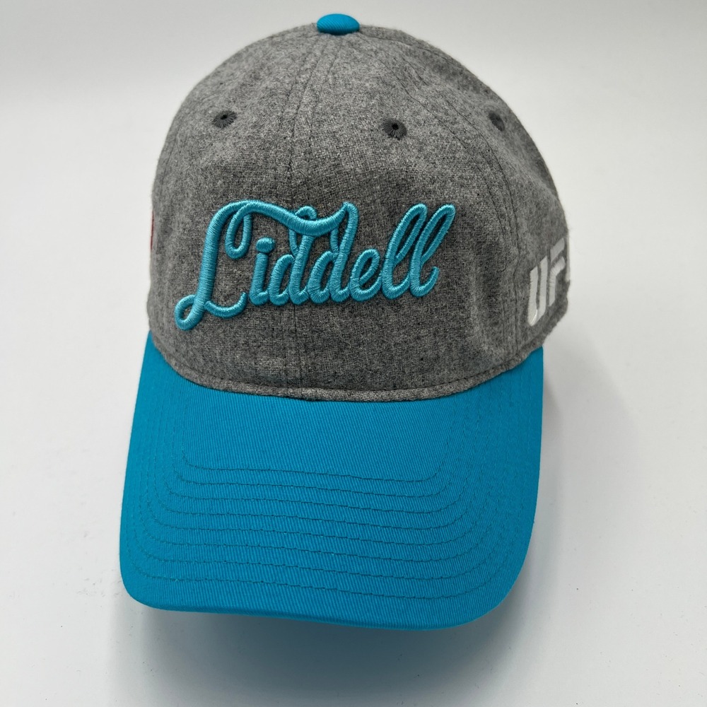 Reebok UFC Chuck Liddell Legacy Series Snapback Hat Gray Blue Wool Blend Cap NEW